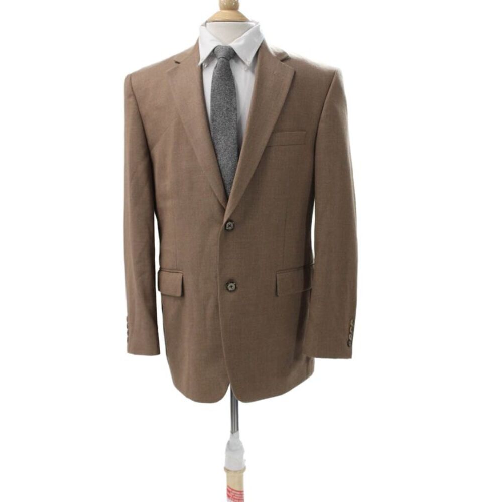 Adolfo Men Brown Button Blazer Size 40